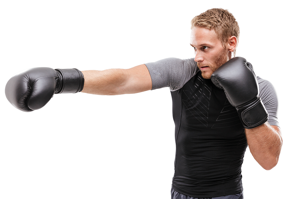 Personal-Training_Mann mit Boxhandschuhen